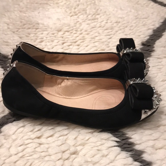 Gianni Binni Feisty black leather ballet flat sz 7 - Picture 3 of 6